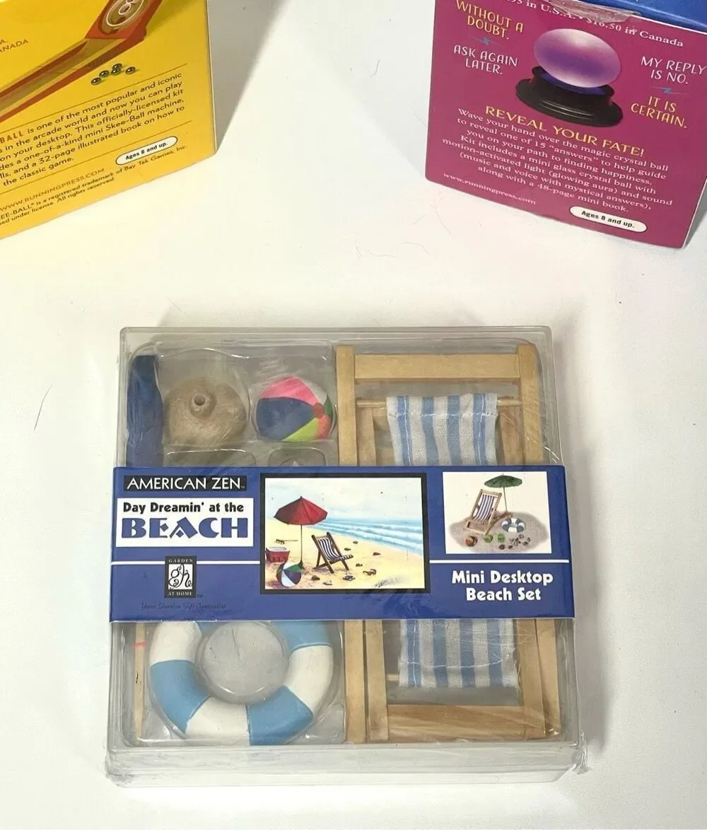 American Zen Day At the Beach Skee Ball & Magic Crystal Ball Desktop Toys New!